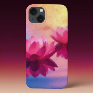 Funda Para iPhone 13 Flores de Lotus abstractas y coloridas