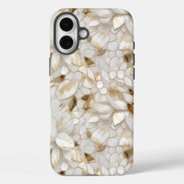 Funda Para iPhone 15 Pro Flores de Lotus de oro blanco