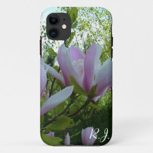 title_seo2 flores de magnolia púrpura de la luz de primavera
