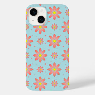 Funda Para iPhone 14 De Case-Mate Flores de margarita delicadas de color rosa y azul