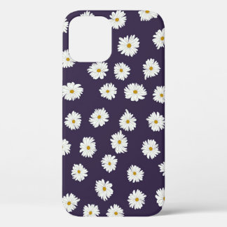 Funda Para iPhone 12 Flores de margarita: pequeño patrón sin costuras.
