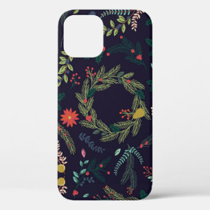 Funda Para iPhone 12 Flores de Navidades dibujadas a mano: colección vi