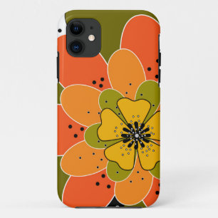 Funda Para iPhone 11 Flores de otoño, otoño, flor, ilustración arrojada