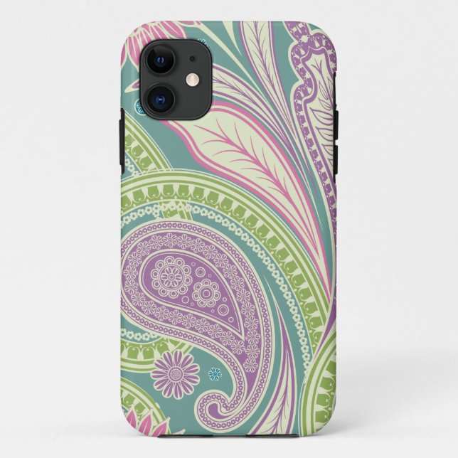 Funda De Case-Mate Para iPhone Flores de paisley urbanas (Reverso)