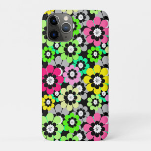 Funda Para iPhone 11 Pro Flores de papel recortadas multicolores sobre fond