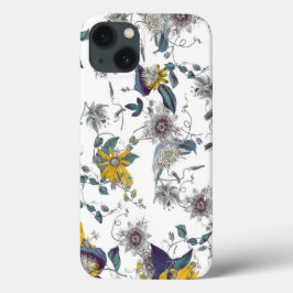 Funda Para iPhone 13 Flores de pasión elegantes modernas