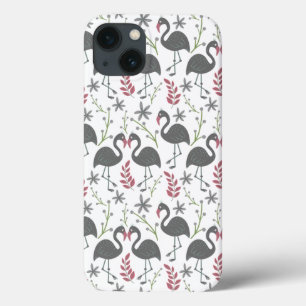 Funda Para iPhone 13 Flores de patrón sin costura, hojas