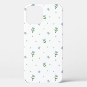 Funda Para iPhone 12 Pro Flores de patrón sin foco de color agua