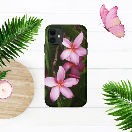 Funda Para iPhone 11 Flores de Plumeria Rosa