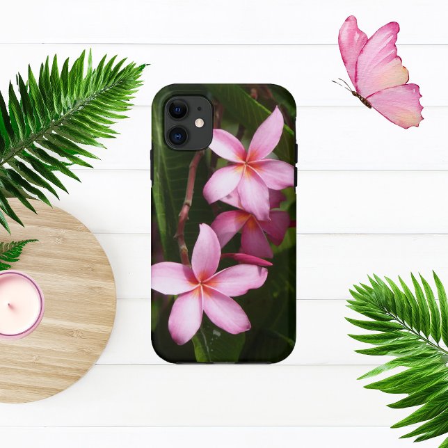 Funda De Case-Mate Para iPhone Flores de Plumeria Rosa (Subido por el creador)