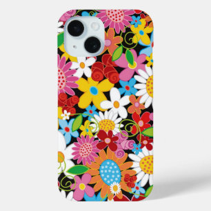 Funda Para iPhone 15 Flores de primavera alegres y coloridas Jardín Gir