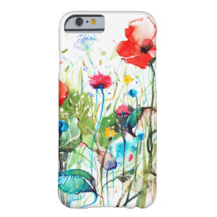 Funda Barely There Para iPhone 6 Flores de primavera coloridas y acuarelas de adorm