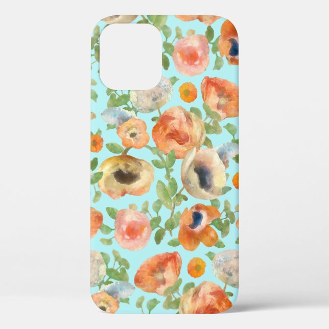 Funda De Case-Mate Para iPhone Flores de primavera naranja (Reverso )