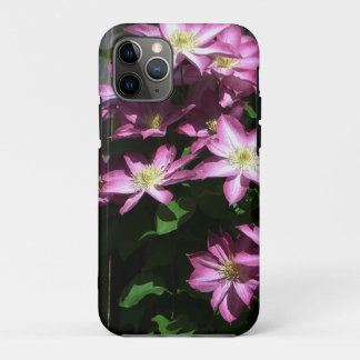 Funda Para iPhone 11 Pro Flores de primavera púrpura Clematis en escalada