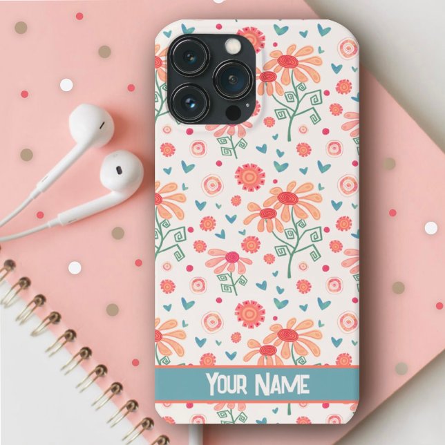 Funda De Case-Mate Para iPhone Flores de primavera rosada bonito Patrón Inespirit (Subido por el creador)