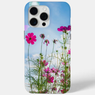 Funda Para iPhone 15 Pro Max flores de primavera y mariposa