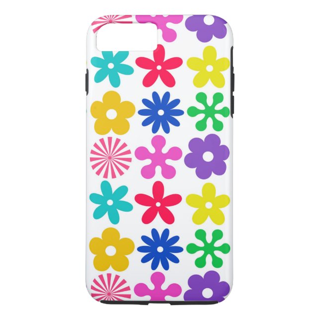 FUNDA DE Case-Mate PARA iPhone FLORES DE RETRO DE GROOVY (Reverso)