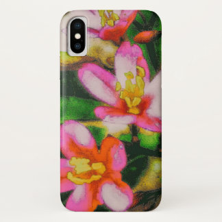 Funda Para iPhone X Flores de salpicaduras rosas
