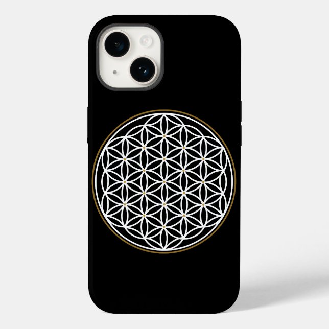 FUNDA DE Case-Mate PARA iPhone FLORES DE SÍMBOLO MÍSTICO DE LA VIDA (Reverso )