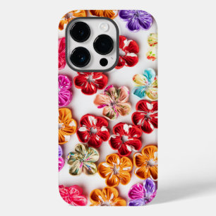 Funda Para iPhone 14 Pro De Case-Mate Flores de tela de coser hechas a mano de primavera
