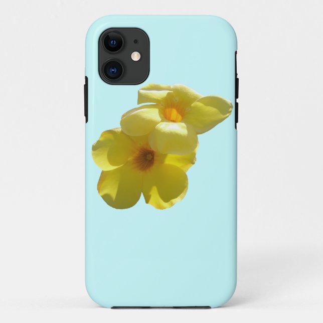Funda De Case-Mate Para iPhone Flores de trompeta doradas I (Reverso)