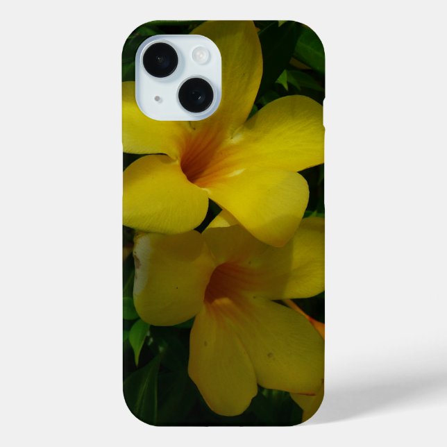 Funda De Case-Mate Para iPhone Flores de trompeta doradas II tropicales (Reverso )