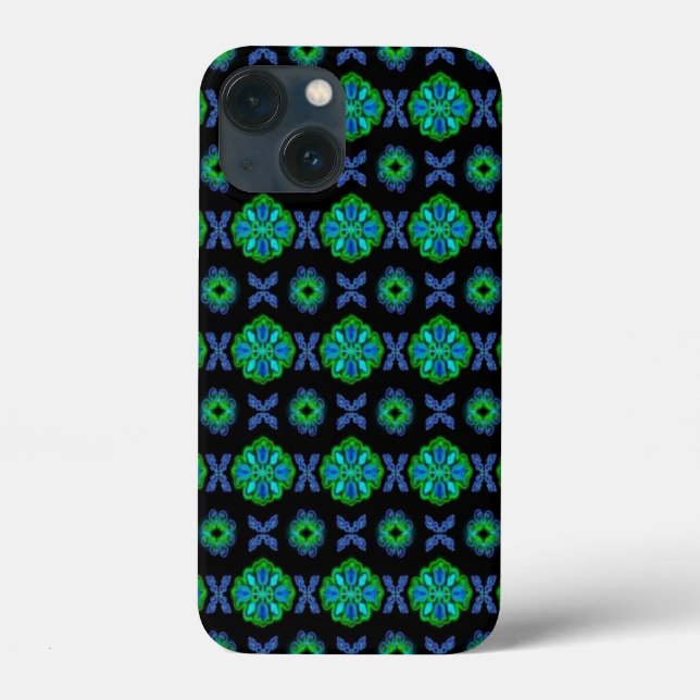 Funda De Case-Mate Para iPhone Flores de tulipanes artesanales en estilo retro (Reverso )