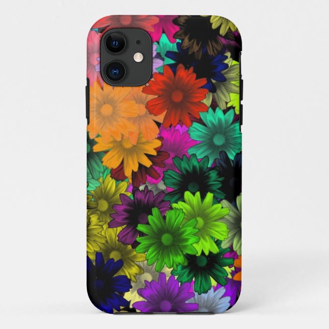 Funda De Case-Mate Para iPhone Flores de vidrio manchadas (Reverso)