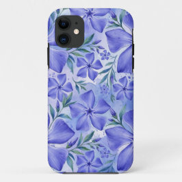 Funda Para iPhone 11 Flores de Vinca Azul Violeta Vinca