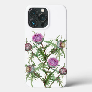 Funda Para iPhone 13 Pro flores de violeta cardo 