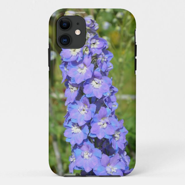 Funda De Case-Mate Para iPhone Flores delfiníneas azules (Reverso)