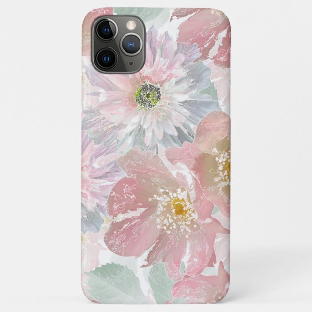 Funda De Case-Mate Para iPhone Flores delicadas al acuarela. (Reverso)