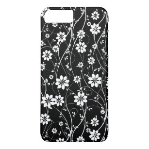 Fundas Estampado Flores Blanco Negro Lindo para iPhone Fundas Estampado Flores Blanco Negro Lindo para iPhone