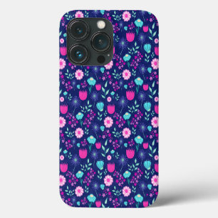 Funda Para iPhone 13 Pro Flores delicadas y detalles botánicos