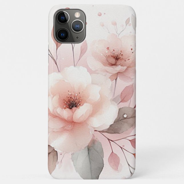 Funda De Case-Mate Para iPhone Flores delicadas y sofisticadas de acuarela (Reverso)