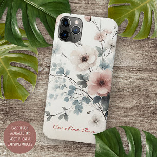 Funda Para iPhone 11 Pro Max Flores delicadas y sofisticadas de acuarela