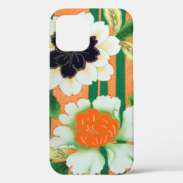 Funda De Case-Mate Para iPhone Flores, diseño japonés (Reverso )
