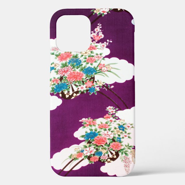 Funda De Case-Mate Para iPhone Flores, diseño japonés (Reverso )