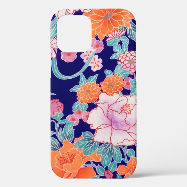 Funda De Case-Mate Para iPhone Flores, diseño japonés (Reverso )