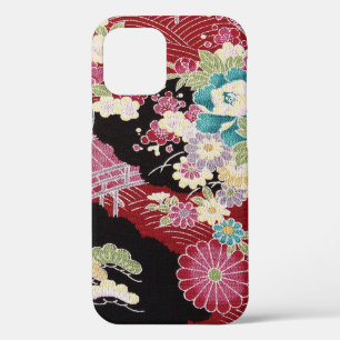 Funda Para iPhone 12 Flores, diseño japonés