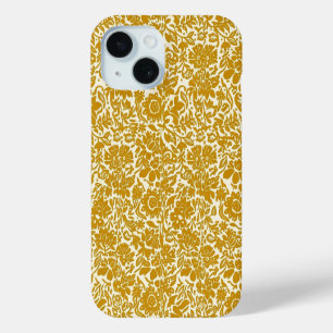 Funda Para iPhone 15 Flores Doradas
