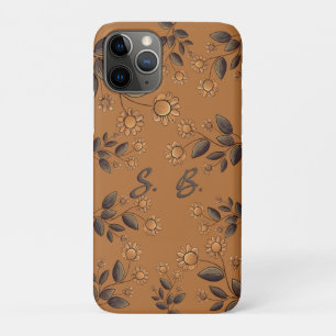 Funda Para iPhone 11 Pro Flores doradas