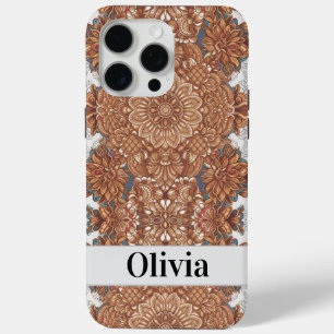 Funda Para iPhone 15 Pro Max Flores elegantes de estilo vintage moderno