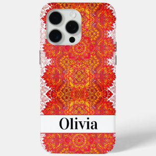 Funda Para iPhone 15 Pro Max Flores elegantes de estilo vintage moderno
