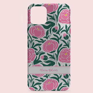 Funda Para iPhone 14 De Case-Mate Flores elegantes de peones rosados personalizadas