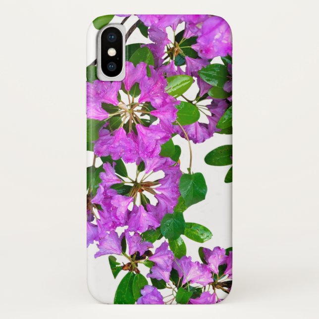 Funda De Case-Mate Para iPhone Flores elegantes rosas azaleas rosas (Reverso)