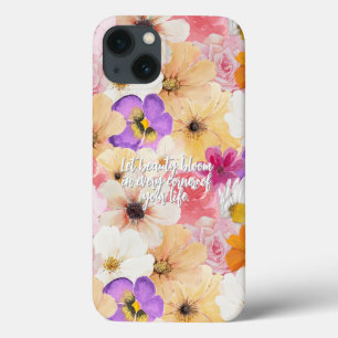 Funda Para iPhone 13 Flores en armonía: una sinfonía de colores