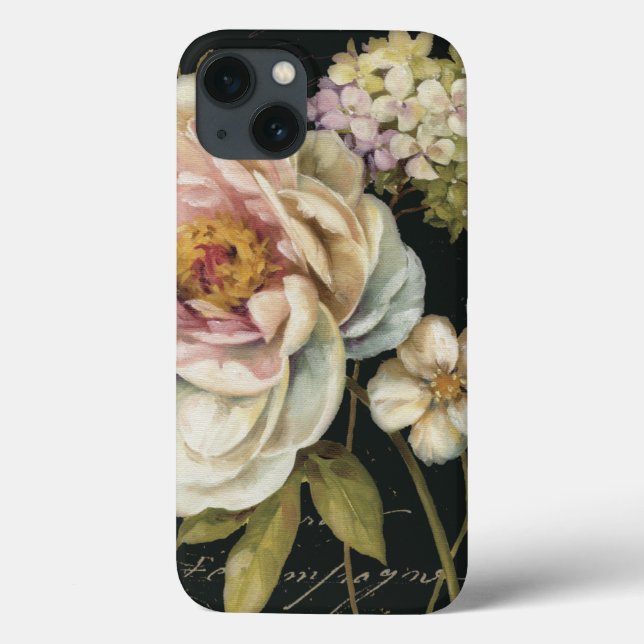 Funda De Case-Mate Para iPhone Flores en negro (Reverso)