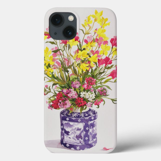 Funda De Case-Mate Para iPhone Flores en un tarro chino (Reverso)