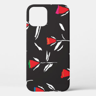 Funda Para iPhone 12 Flores estilizadas: Elegancia de patrones de época